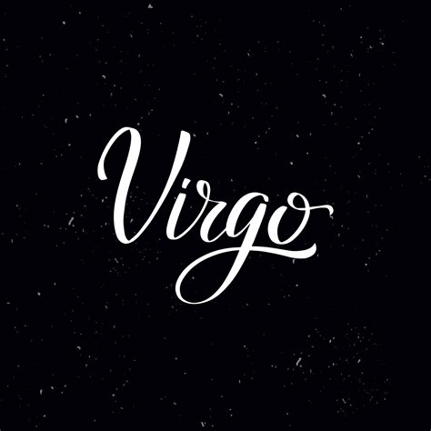 Chalkboard blackboard lettering Virgo. Handwritten calligraphy text, chalk on a blackboard ...