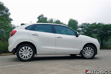 Maruti Suzuki Baleno Alpha Pearl Arctic White Long Term Review Side ...