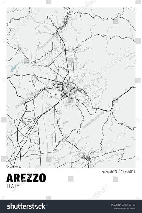 Arezzo City Map Italy Map Arezzo Stock Illustration 2257560753 | Shutterstock