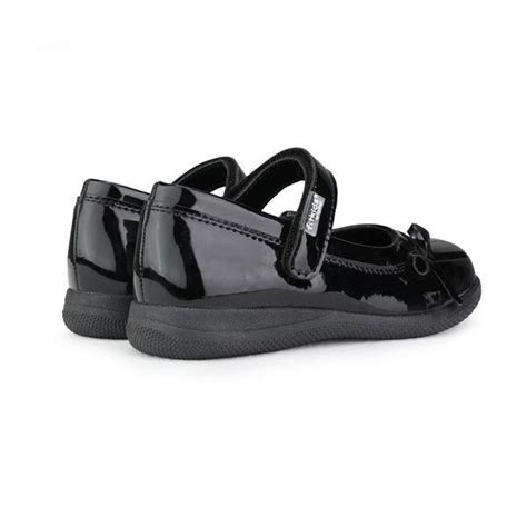 GIRLS BLACK PATENT VELCRO SCHOOL SHOE