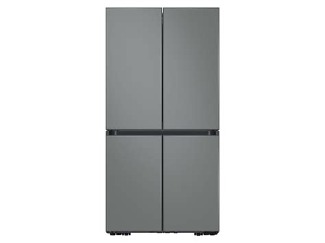 Bespoke 4-Door Flex™ Refrigerator (29 cu. ft.) in Grey Glass - BNDL ...