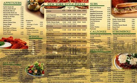 Menu of Leo's Pizza Subs & More in Kissimmee, FL 34746