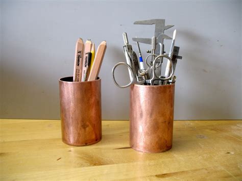 Images For > Metal Pencil Holder | Desk accessories, Metal desks, Pencil holder