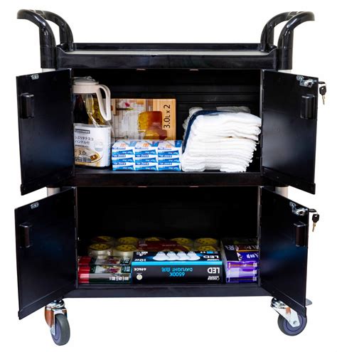 Advanced-Version Lockable Cabinet Medical cart with 2 lockable doors 3