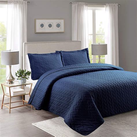 MarCielo 3 Piece Lightweight Bedspread Quilt Set Microfiber Quilt Bedspreads Bed Coverlet Set ...