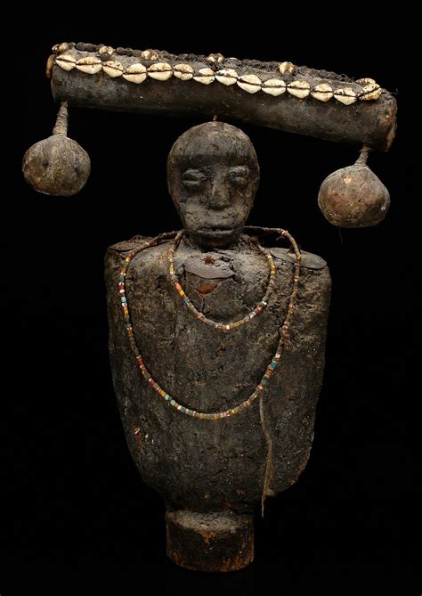 Africa | Shrine figure "vodun-bochio" from the Fon people of Benin | Wood, clay, metal, shells ...