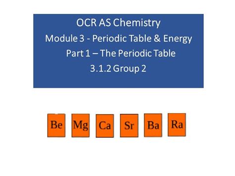 OCR A level Chemistry 3.1.2 Lessons | Teaching Resources