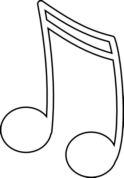 White Music Note Clip Art at Clker.com - vector clip art online, royalty free & public domain