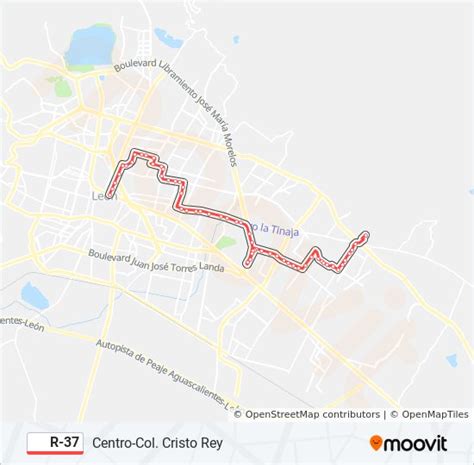 Ruta r37: horarios, paradas y mapas - Centro-Col. Cristo Rey (Actualizado)