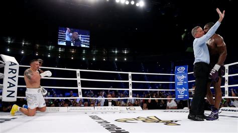 Photos: Okeksandr Usyk’s ninth-round knockout of Daniel Dubois