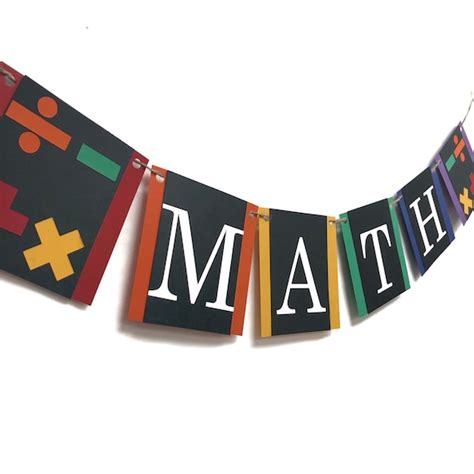 Math Banner Classroom Decor Back to School Teacher | Etsy