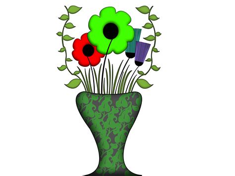 Flowers In Vase Drawing at GetDrawings | Free download