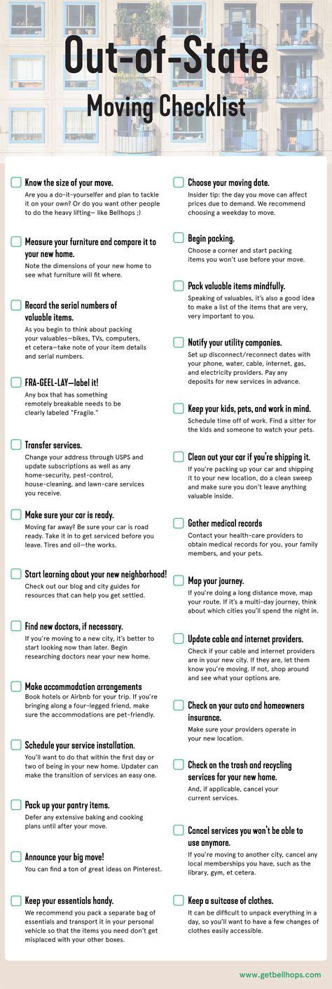 23 Moving out of state checklist ideas | moving, moving tips, moving out