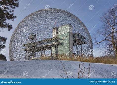 Montreal Biosphere in Winter Stock Photo - Image of geodesic, round: 29125370