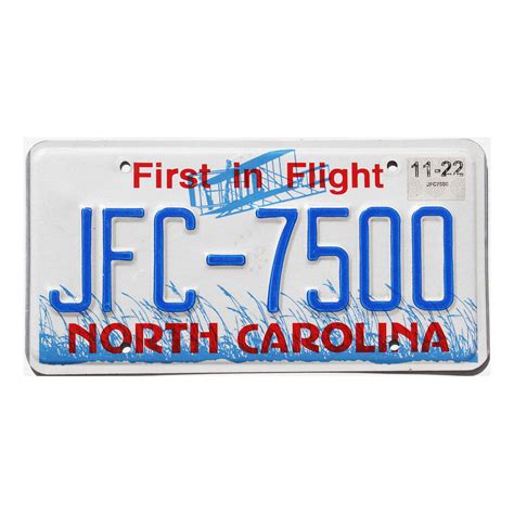 2022 North Carolina #JFC7500 | Best License Plates