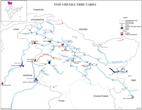 Indus River Tributaries Map