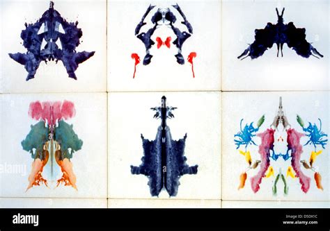 Ein Rorschach Inkblot Testbild. Es ist ein psychologischer Test, in dem Themen Wahrnehmung der ...