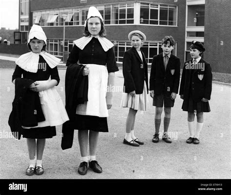 Blue Coat School uniform, Coventry. 3rd June 1965 Stock Photo - Alamy