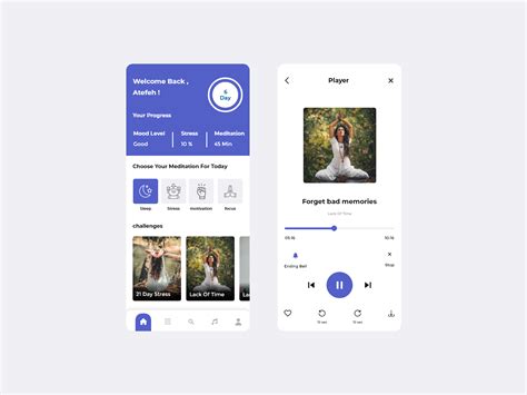 Meditation App by Atefe Norozali on Dribbble