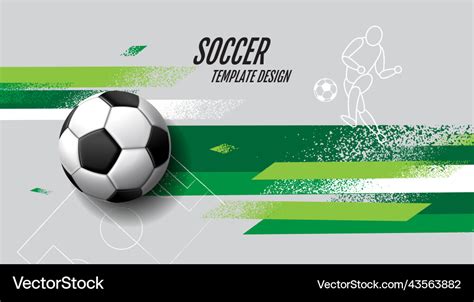 Soccer template design football banner sport Vector Image