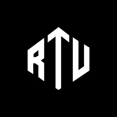Premium Vector | Rtu letter logo design with polygon shape rtu polygon and cube shape logo ...