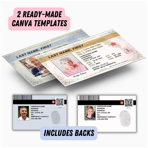 Senior ID Card TEMPLATE Identification Cards Design a Realistic I.D. Card for Seniors, Special ...