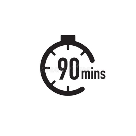 90 minutes timer, stopwatch or countdown icon. Time measure. Chronometr icon. St #Sponsored , # ...