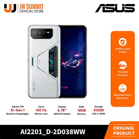 Asus ROG Phone 6 Pro Snapdragon 8+ Gen1 18+512GB Android 12 5G Gaming ...