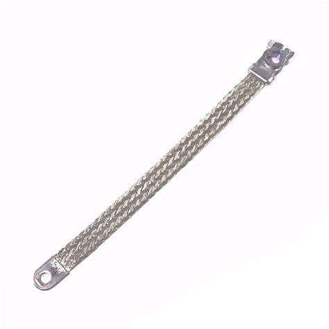 #2 Ga Wire 14” Flat Braided Battery Ground Strap (Heavy Duty) - The Brillman Company