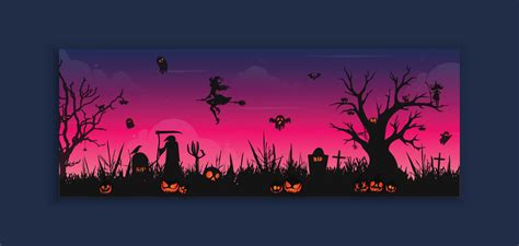 Halloween party web banner template design 12715151 Vector Art at Vecteezy