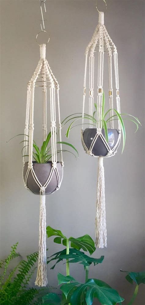 SABRINA Macramé Pattern Beginner//plant Hanger Pdf DIY Tutorial With or Without Beads Crafter ...