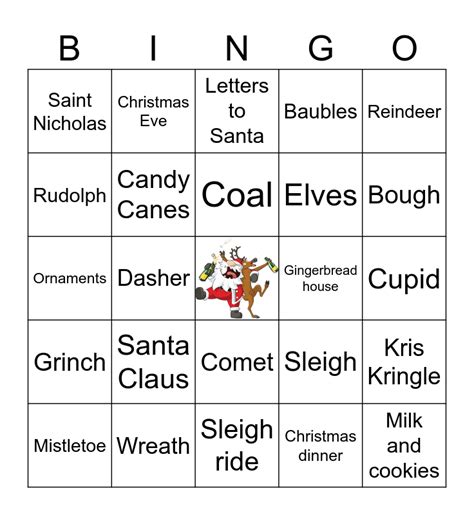 CHRISTMAS WORDS Bingo Card