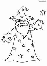 Wizard coloring pages » Free & Printable sheets sketch template