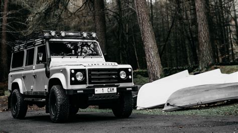 Download wallpaper 1920x1080 land rover defender, land rover, car, suv, white full hd, hdtv, fhd ...