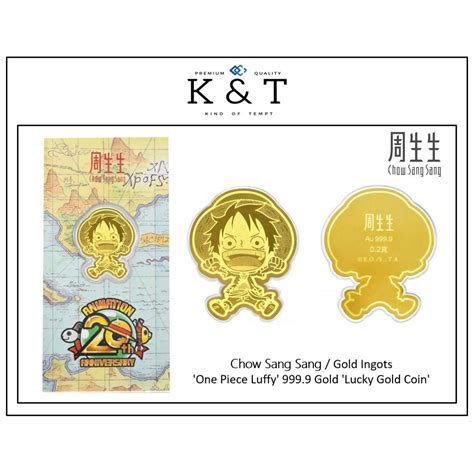 Chow Sang Sang / Gold Ingots 'One Piece Luffy' 999.9 Gold 'Lucky Gold Coin' | Shopee Singapore