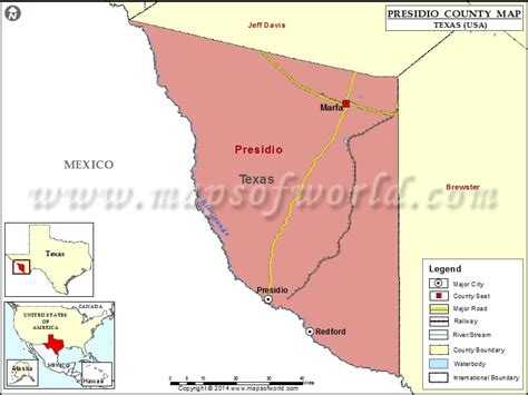 Presidio County Map | Map of Presidio County, Texas