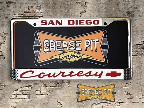 Courtesy Chevrolet San Diego Dealer License Plate Frame - Grease Pit Graphics