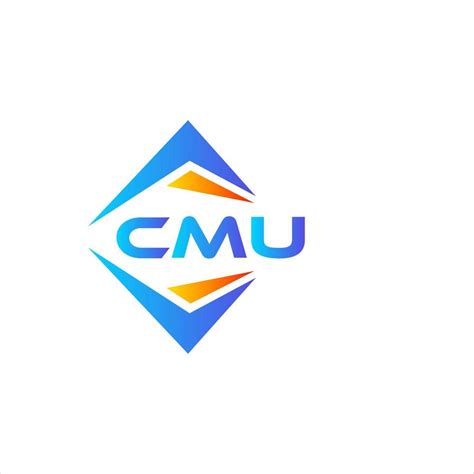 CMU abstract technology logo design on white background. CMU creative ...