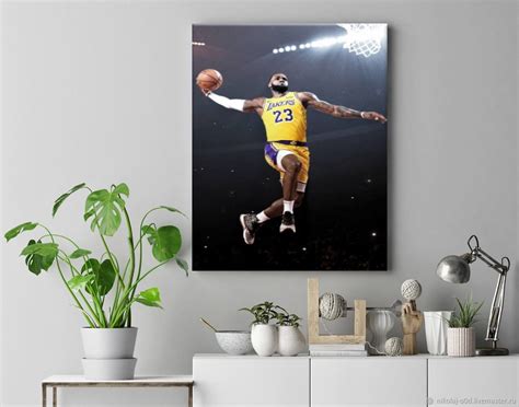 Lebron James Lebron James Poster Lebron James Canvas Lebron | Etsy