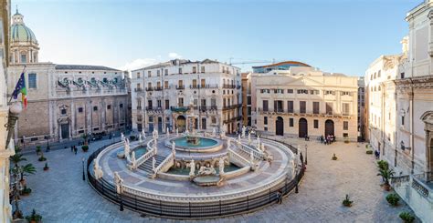 Also known as square of sham, the spectacular Piazza Pretoria ...