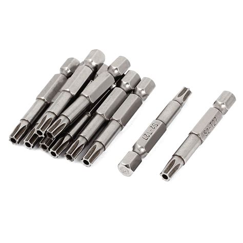 1/4" Hex Shank 5mm Tip T27 Magnetic S2 Steel Torx Security Screwdriver ...