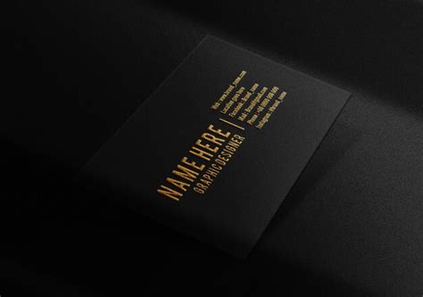 Premium PSD | Luxury gold embossed business card mockup