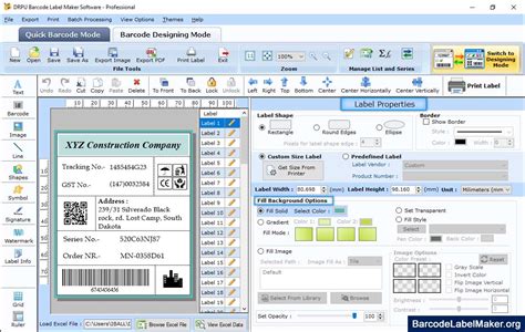 Barcode Professional software free demo download 2D linear barcode