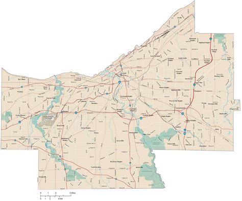 Ohio County Map With Roads