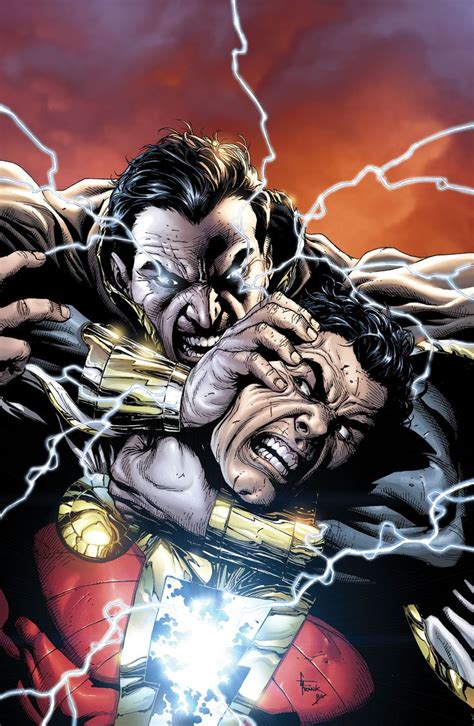 Shazam vs Black Adam by Gary Frank | Marvel | Captain marvel shazam, Comics, Dc comics art