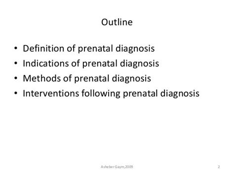 Prenatal diagnosis