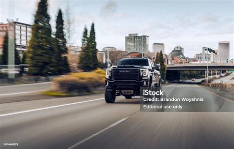 Black Gmc Sierra Denali Stock Photo - Download Image Now - Black Color ...