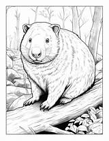 Adorable Wombat Coloring Pages Printable – Shinzoocom sketch template