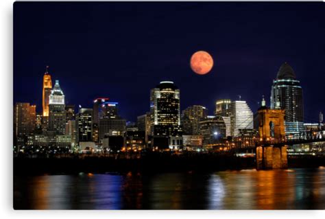 "Cincinnati Skyline" Canvas Prints by Phil Campus | Redbubble