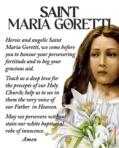 St Maria Goretti Prayer - The Southern Cross